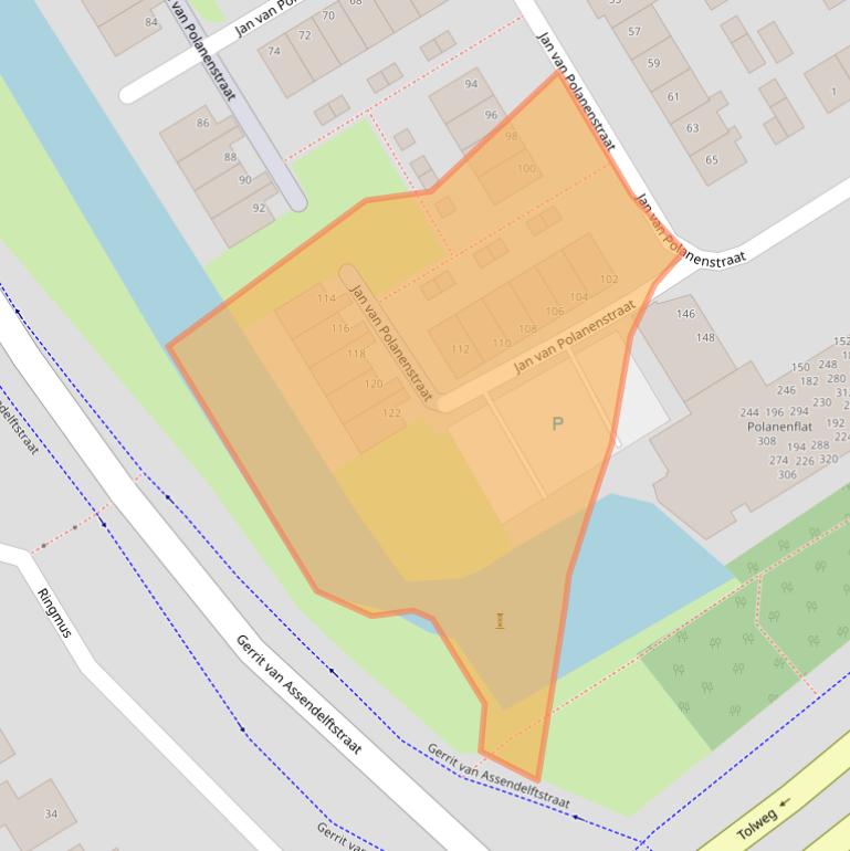 Kaart van postcodegebied 1962XE.