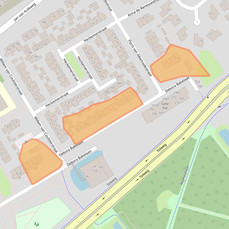 Kaart van postcodegebied 1962XN.