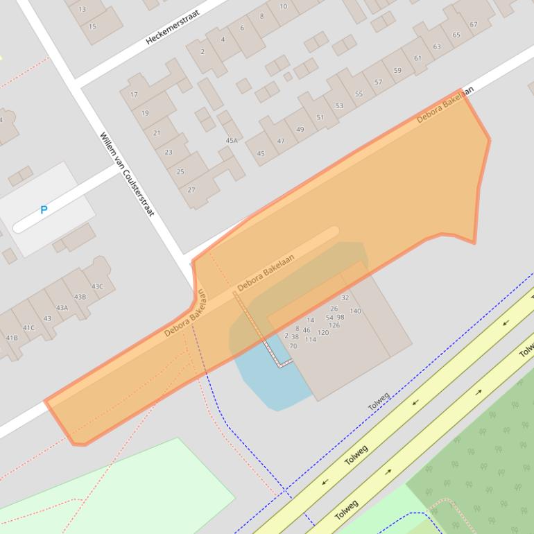 Kaart van postcodegebied 1962XV.