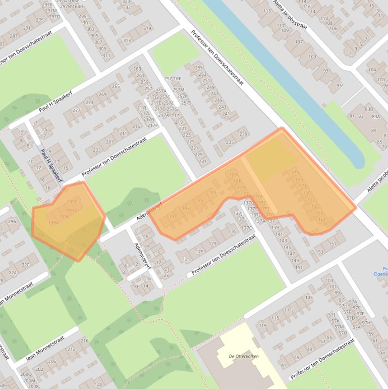 Kaart van postcodegebied 1963AV.