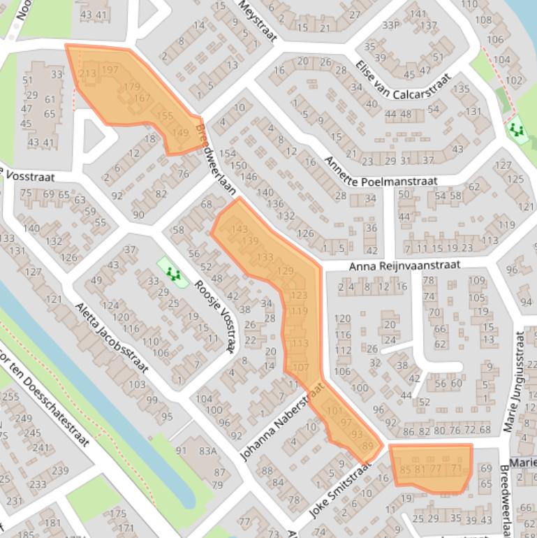 Kaart van postcodegebied 1963BL.