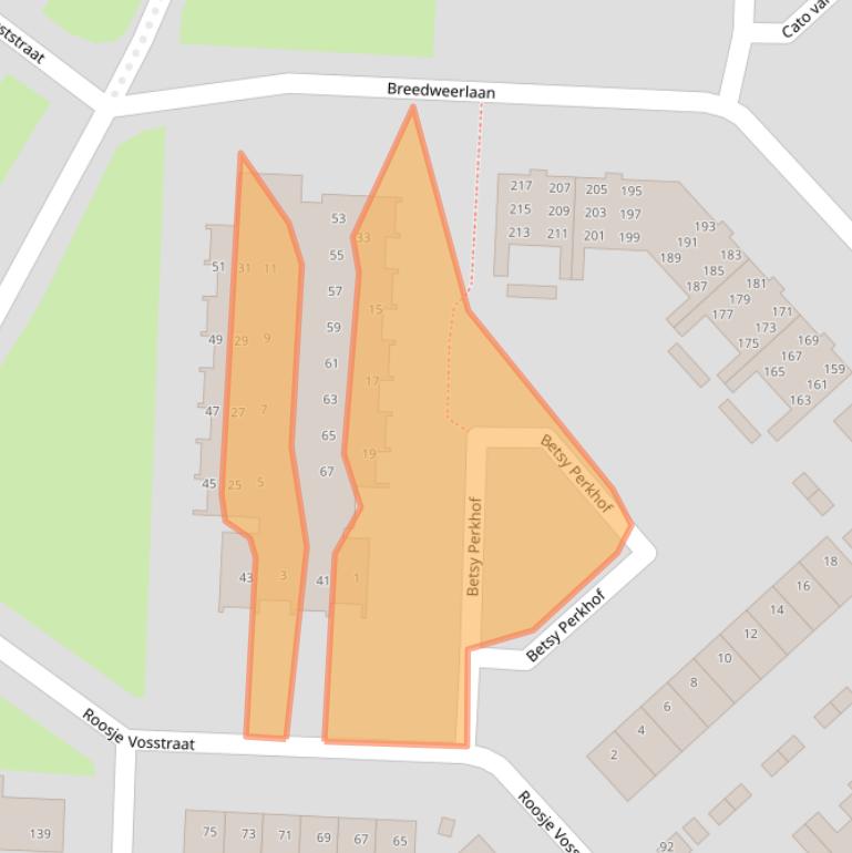 Kaart van postcodegebied 1963CW.