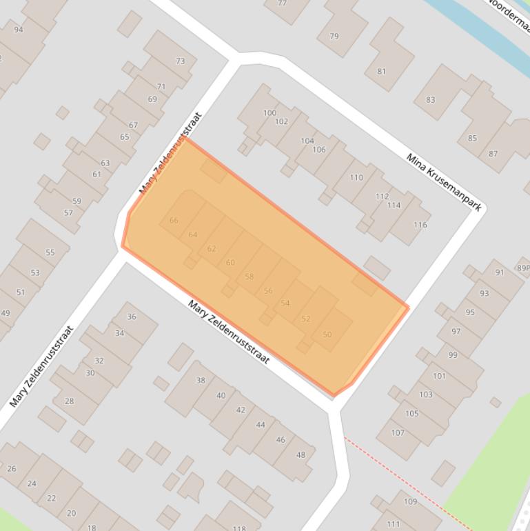 Kaart van postcodegebied 1963ED.