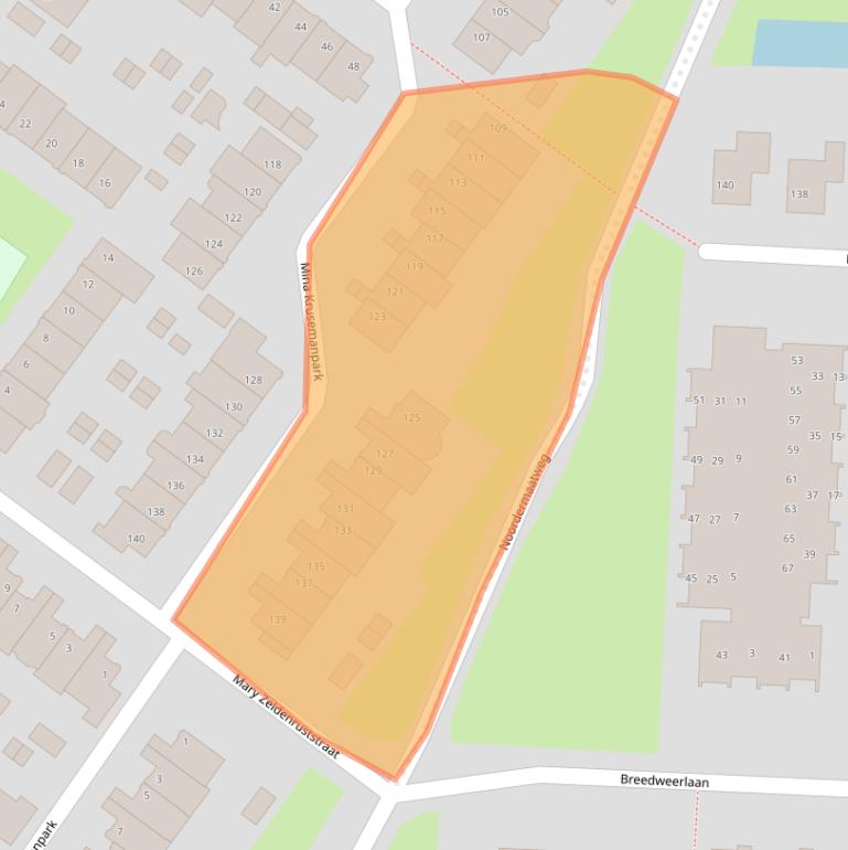 Kaart van postcodegebied 1963EJ.