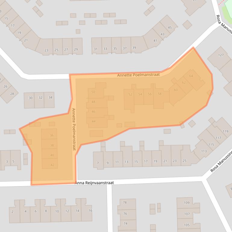 Kaart van postcodegebied 1963ES.