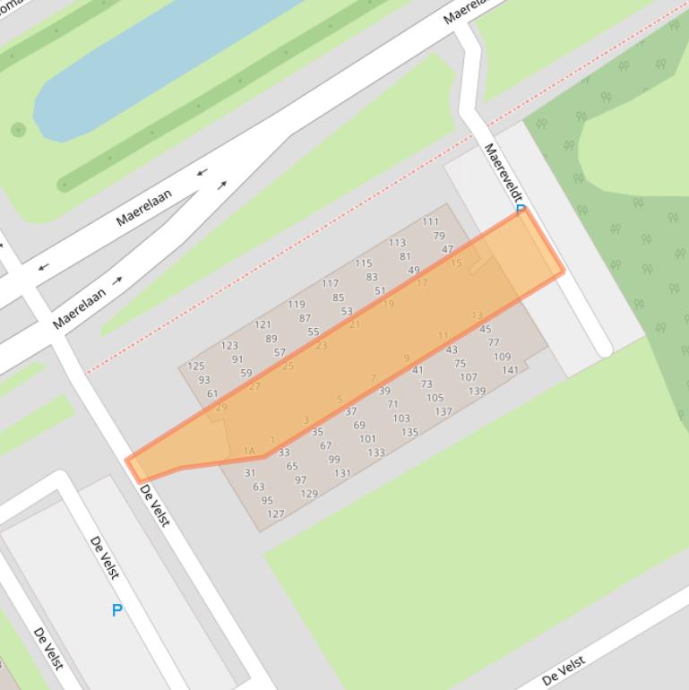 Kaart van postcodegebied 1963JA.