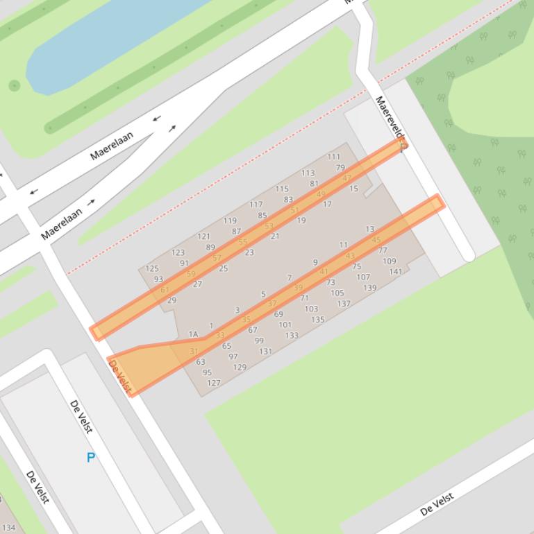 Kaart van postcodegebied 1963JB.