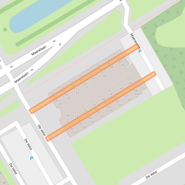 Kaart van postcodegebied 1963JC.