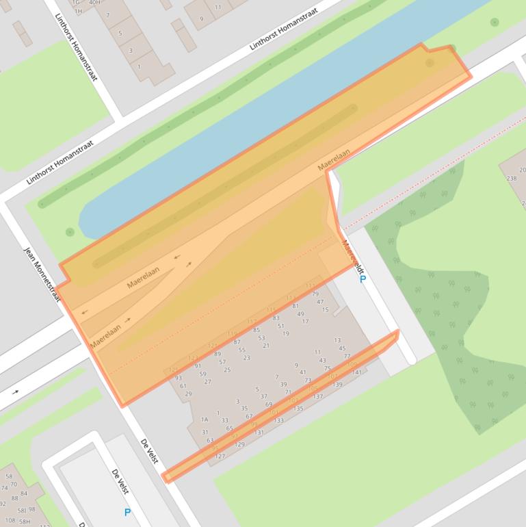 Kaart van postcodegebied 1963JD.