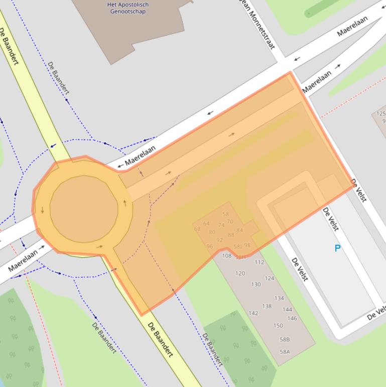 Kaart van postcodegebied 1963KD.