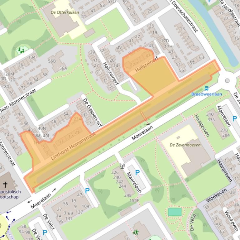 Kaart van postcodegebied 1963KM.