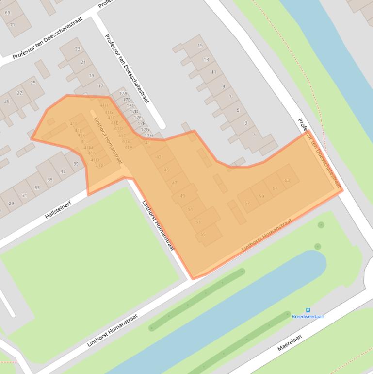 Kaart van postcodegebied 1963KN.