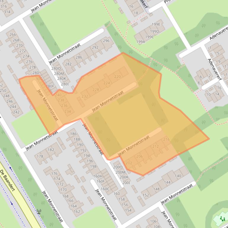 Kaart van postcodegebied 1963KW.