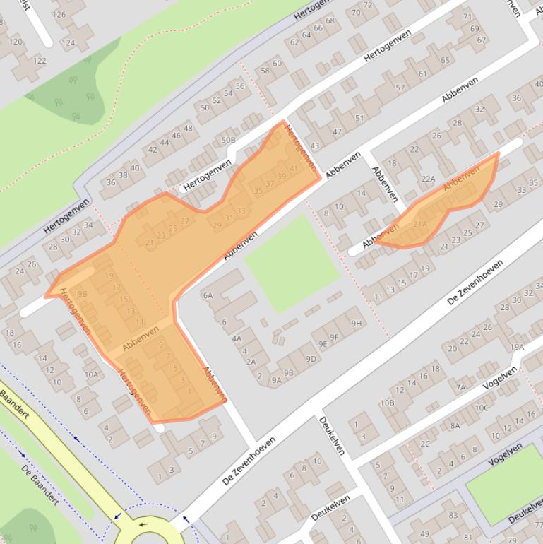 Kaart van postcodegebied 1963RA.