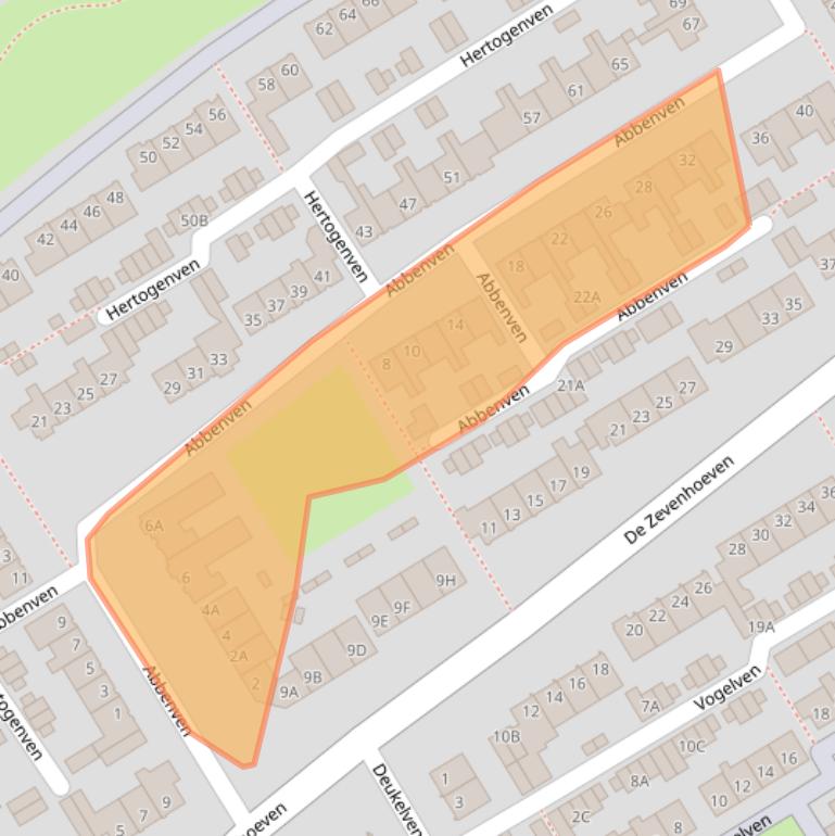 Kaart van postcodegebied 1963RC.