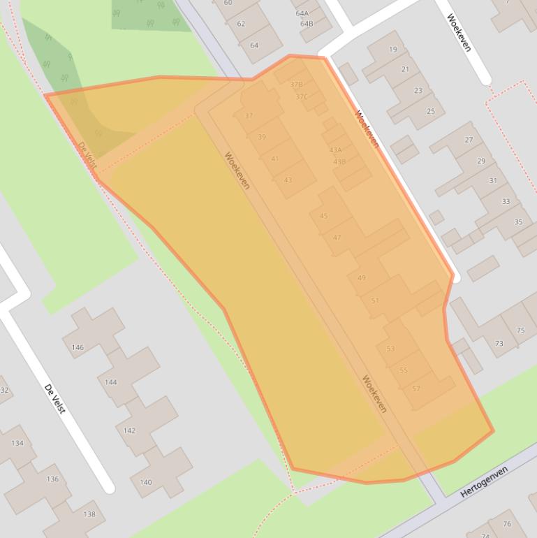 Kaart van postcodegebied 1963RJ.
