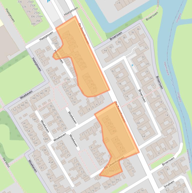 Kaart van postcodegebied 1963SE.