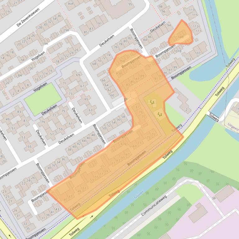 Kaart van postcodegebied 1963SK.