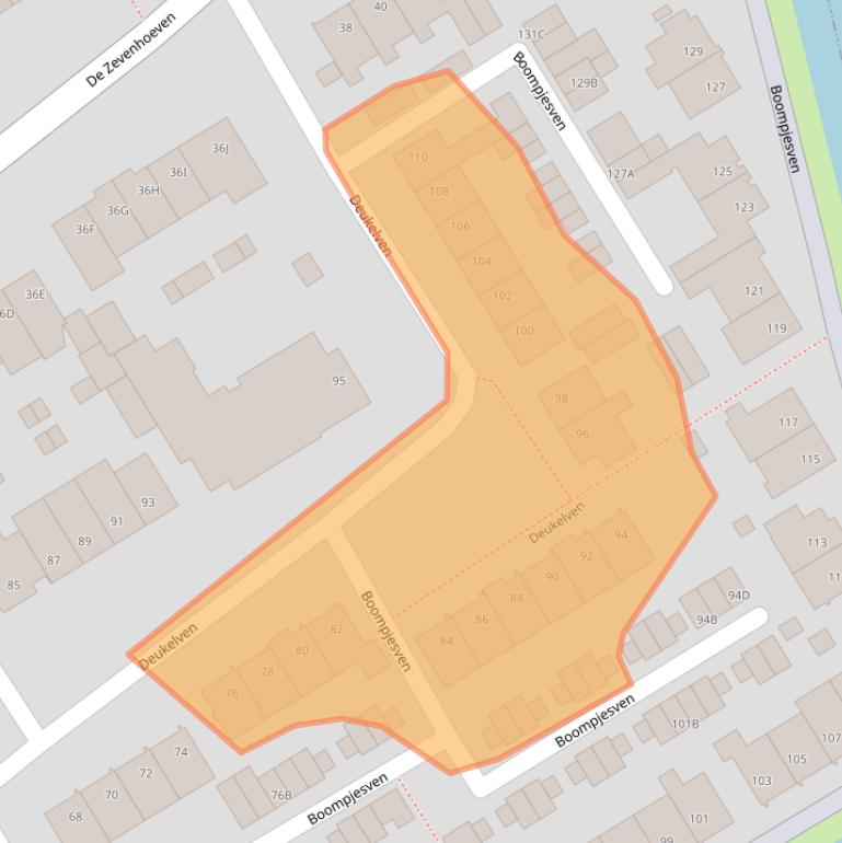 Kaart van postcodegebied 1963ST.