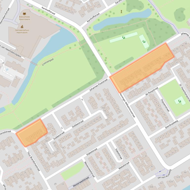 Kaart van postcodegebied 1964BJ.