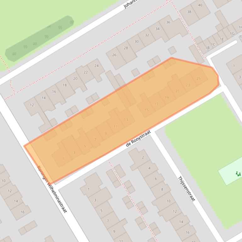 Kaart van postcodegebied 1964BL.