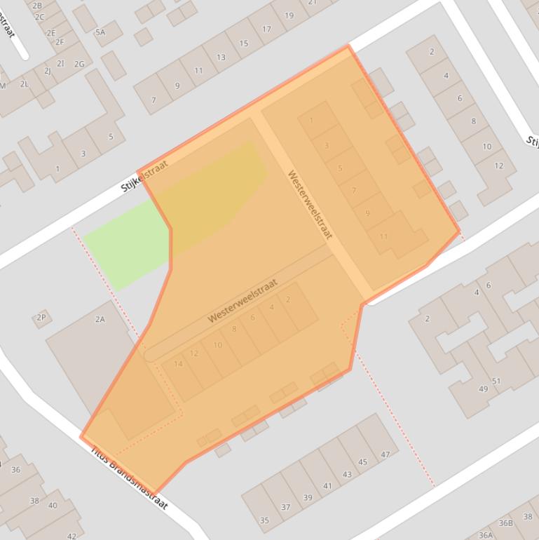 Kaart van postcodegebied 1964BT.