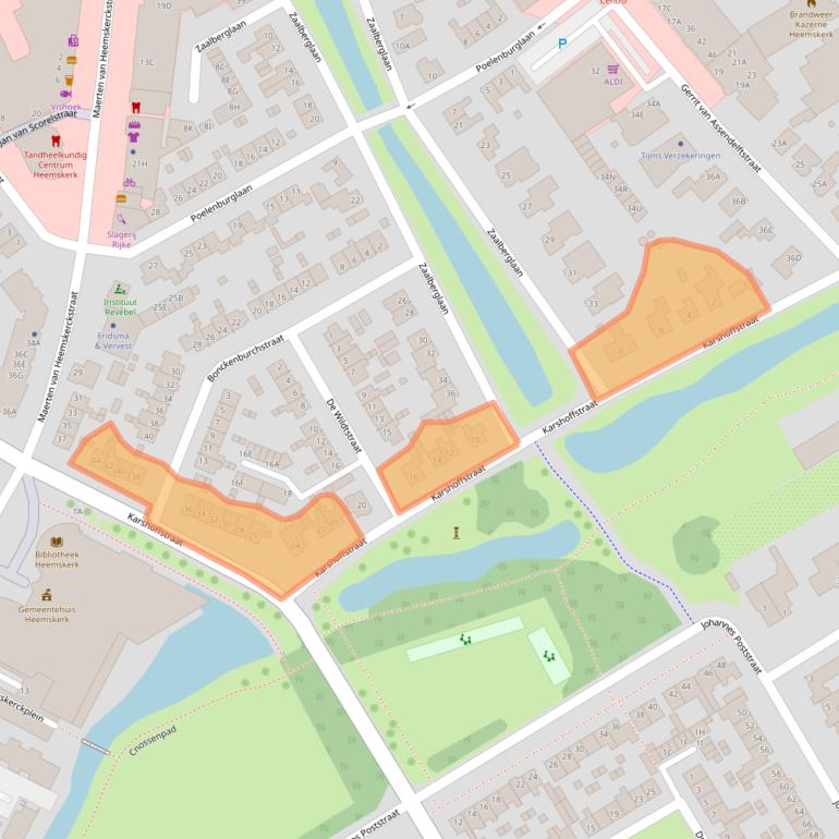 Kaart van postcodegebied 1964CD.