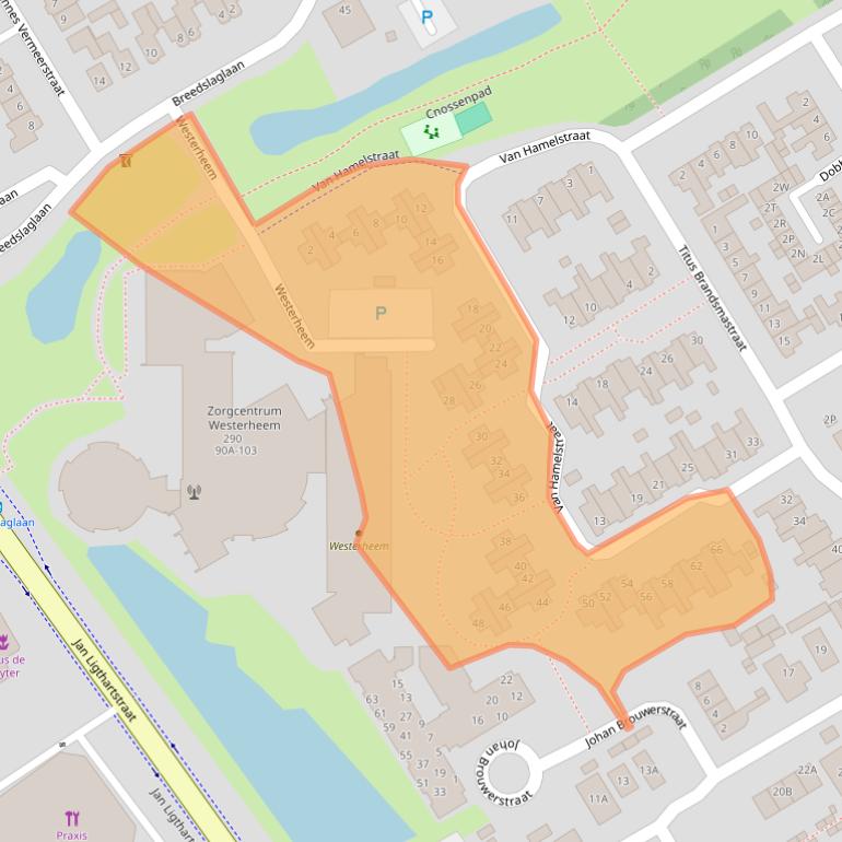 Kaart van postcodegebied 1964EB.