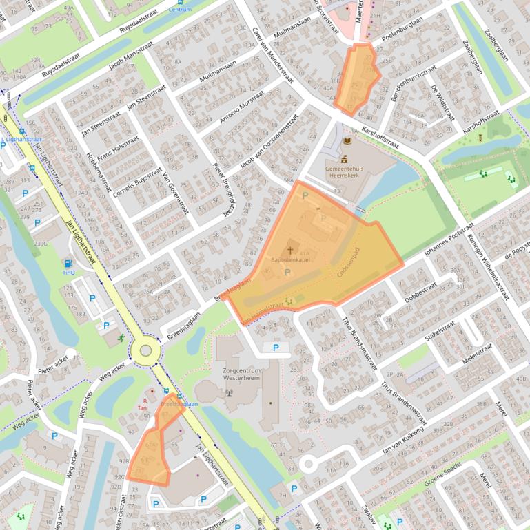 Kaart van postcodegebied 1964EC.