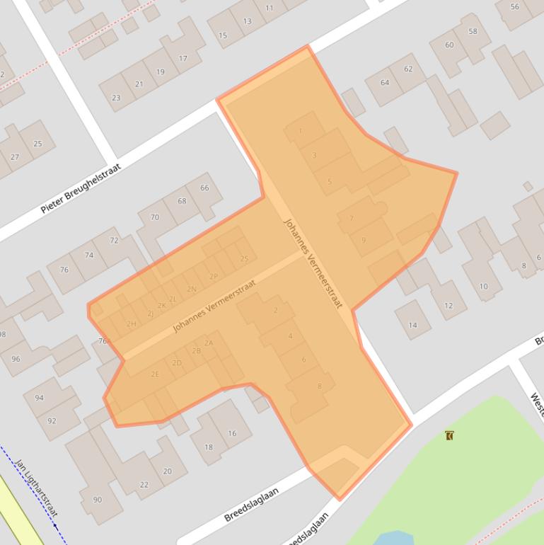 Kaart van postcodegebied 1964EL.