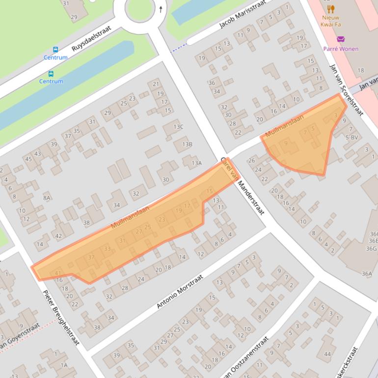 Kaart van postcodegebied 1964EW.