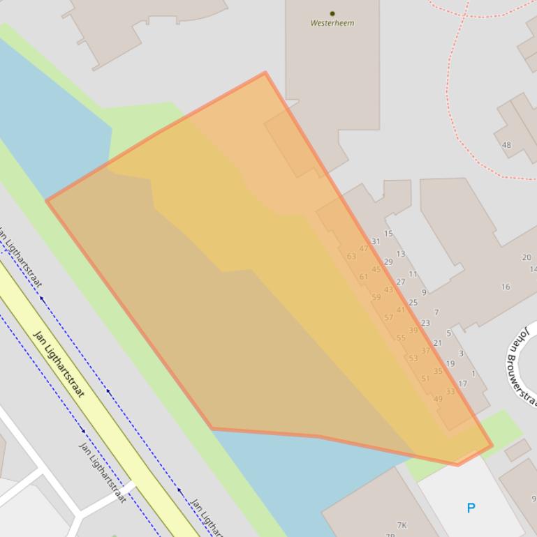 Kaart van postcodegebied 1964GB.