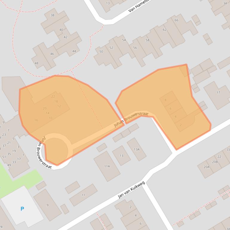Kaart van postcodegebied 1964GC.