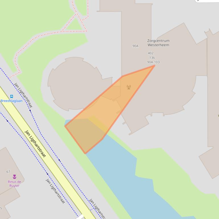 Kaart van postcodegebied 1964GE.