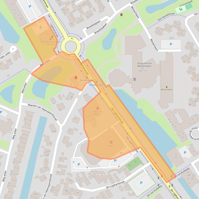 Kaart van postcodegebied 1964HA.