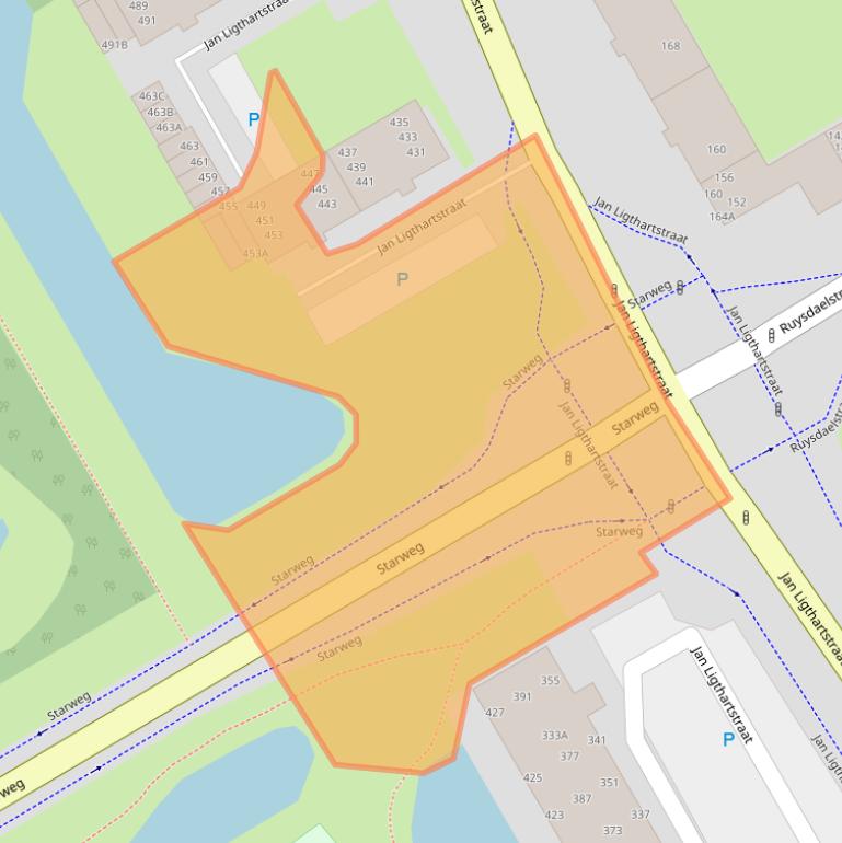 Kaart van postcodegebied 1964HM.