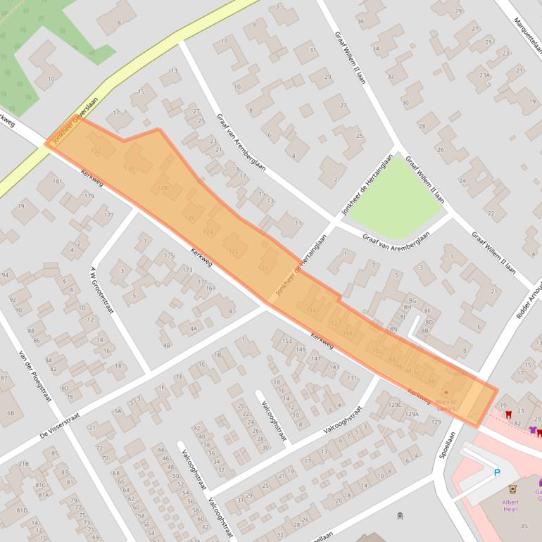 Kaart van postcodegebied 1964JG.