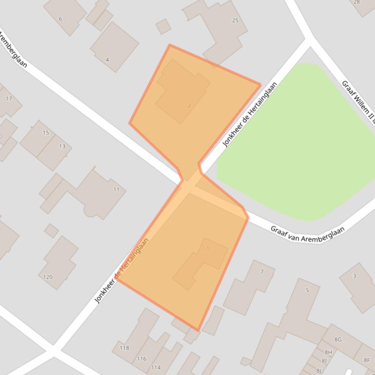 Kaart van postcodegebied 1964JK.