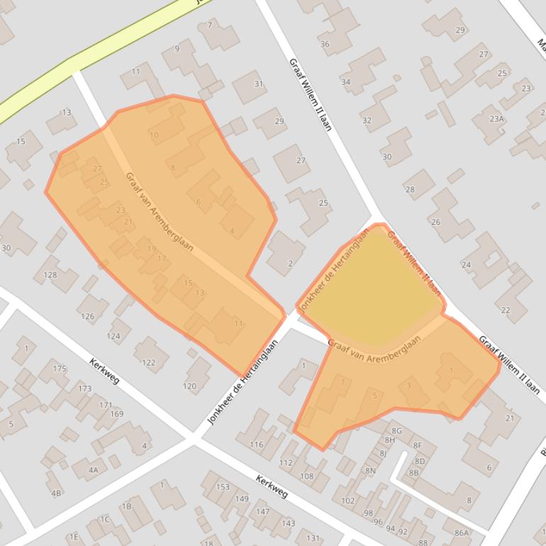 Kaart van postcodegebied 1964JL.