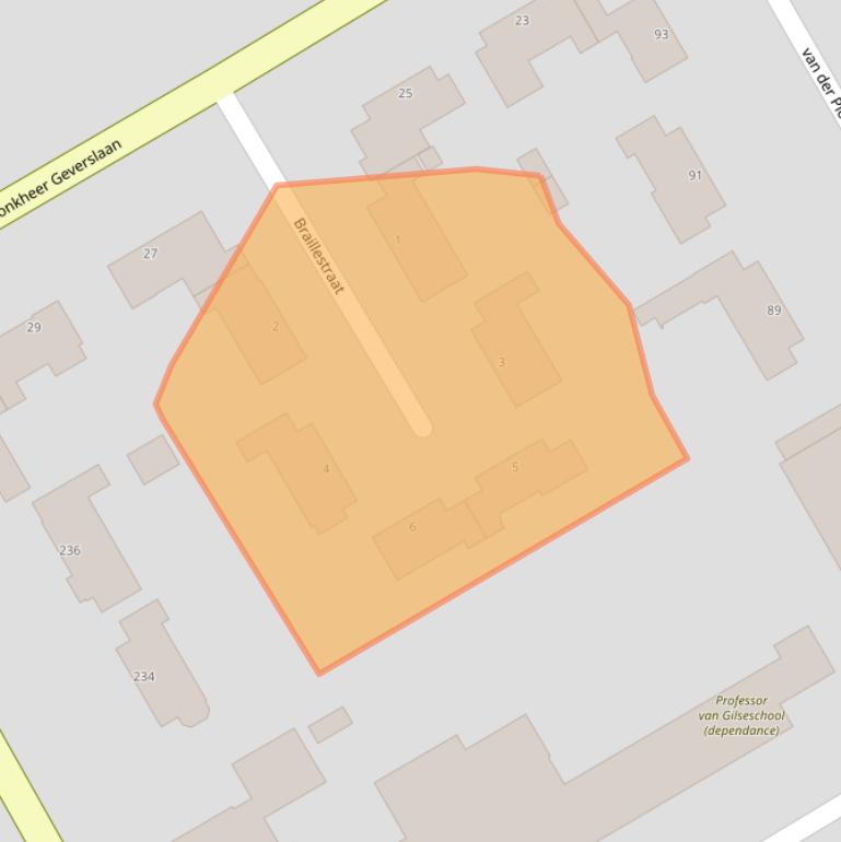 Kaart van postcodegebied 1964KE.