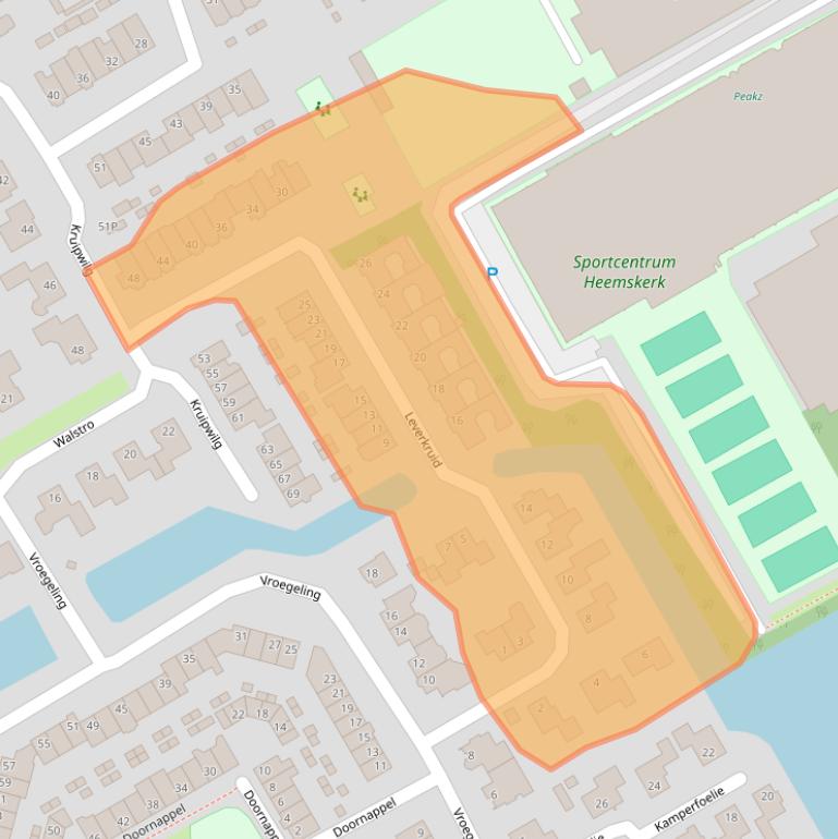 Kaart van postcodegebied 1964KL.