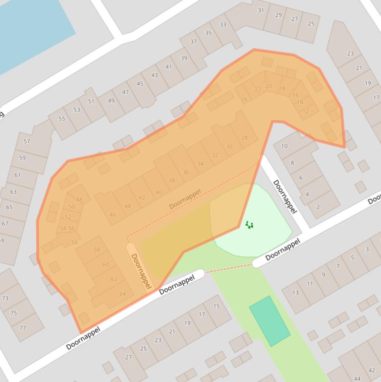 Kaart van postcodegebied 1964KN.