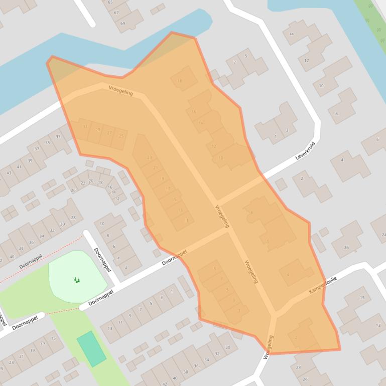 Kaart van postcodegebied 1964KP.