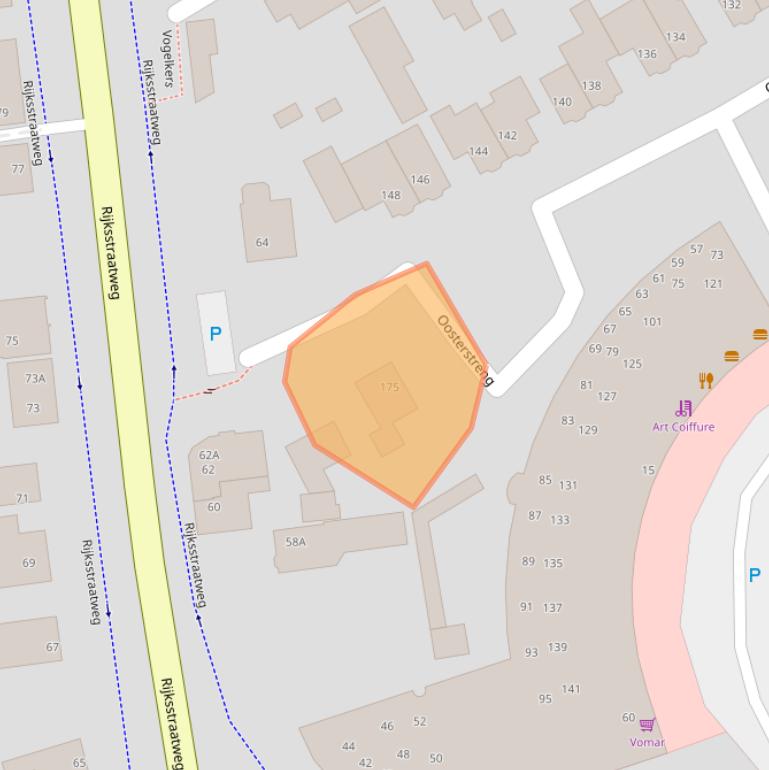 Kaart van postcodegebied 1964KW.