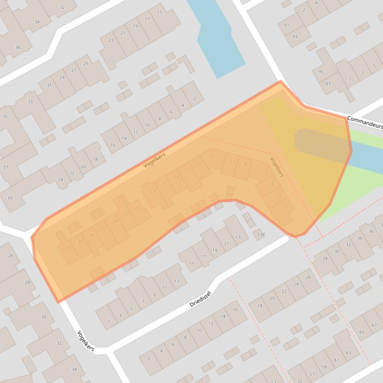 Kaart van postcodegebied 1964LA.