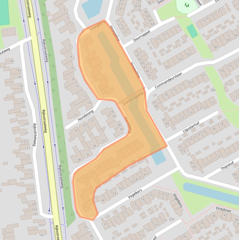 Kaart van postcodegebied 1964LG.