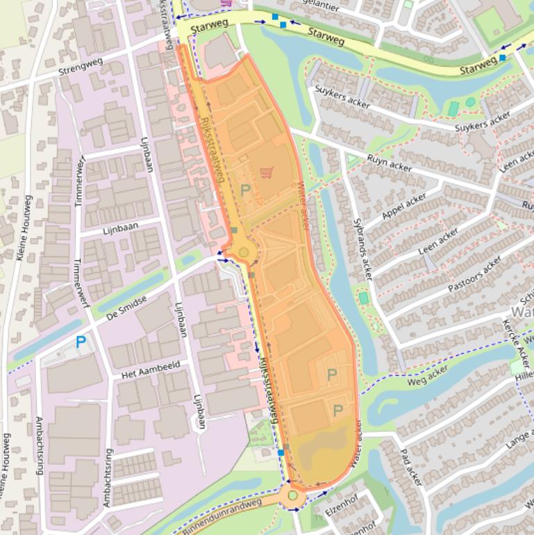 Kaart van postcodegebied 1964LJ.