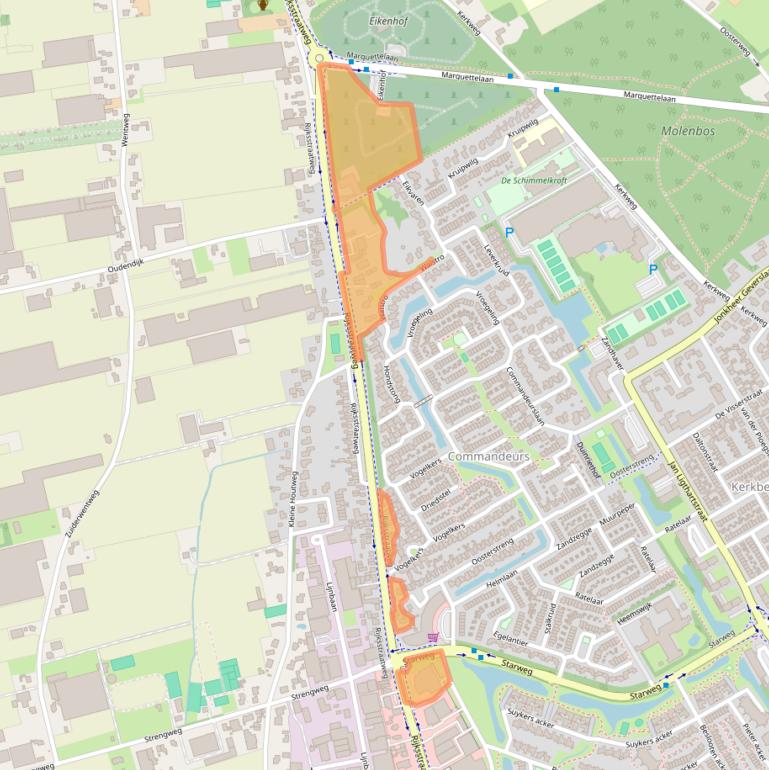 Kaart van postcodegebied 1964LK.