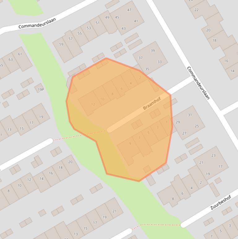 Kaart van postcodegebied 1964LP.