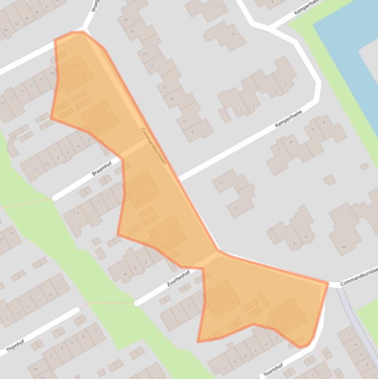 Kaart van postcodegebied 1964LV.